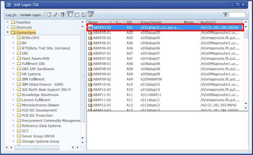 created SAP application